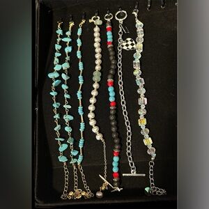 Turquoise, Jade & Freshwater Pearl Bracelets